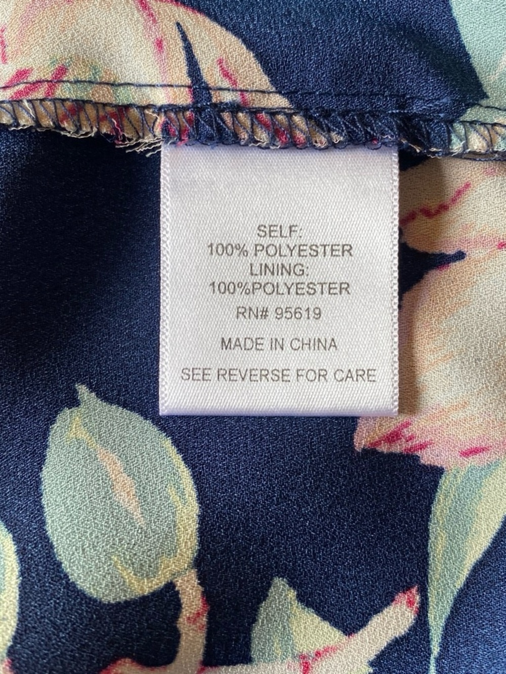 Fever Navy Floral Open-Front Kimono - Picture 6 of 7